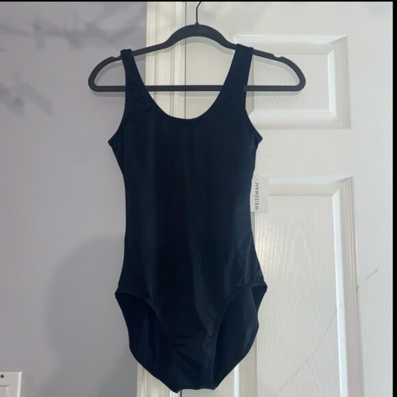 Size women's MA (8/10) black classic tank leotard, dancewear, athletic wear - Picture 3 of 6